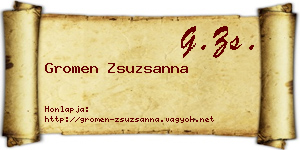 Gromen Zsuzsanna névjegykártya